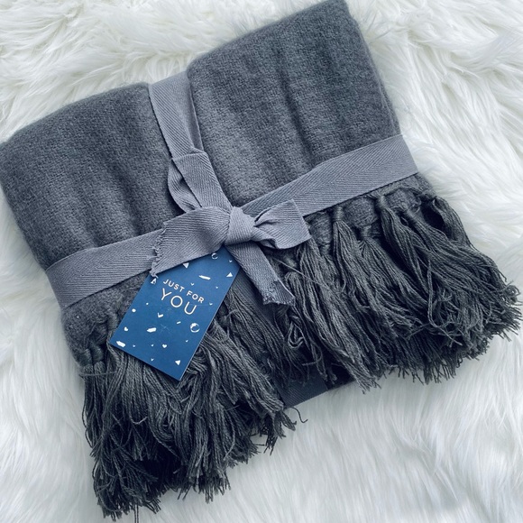 West Elm Other - 🎉HOST PICK | West Elm Cozy Charcoal Throw Blanket